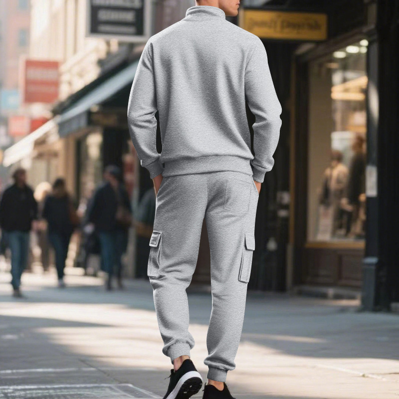 Unisex Tracksuit Polyester Oversized Jogging Sweat Suit Fleece Oversized Men Sweatpants and Hoodie Set Jogger Two Piece Jogging Tracksuit Sets