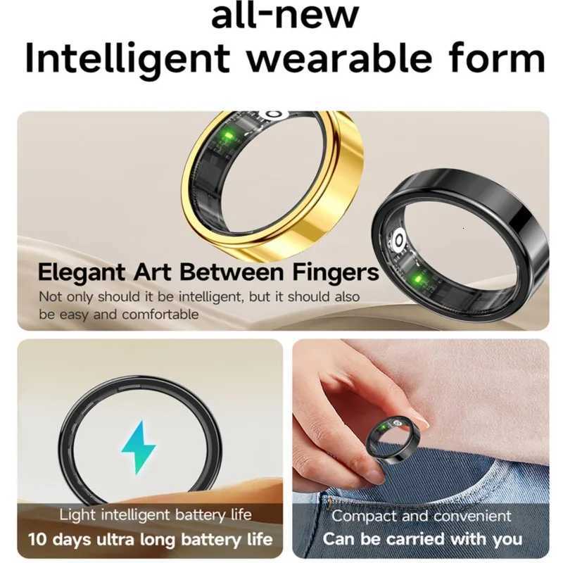 9 Smart Ring Gestures Health Monitor Heart Rate Bluetooth Ring IP68 Waterproof Sport Modes Smart Ring W250819