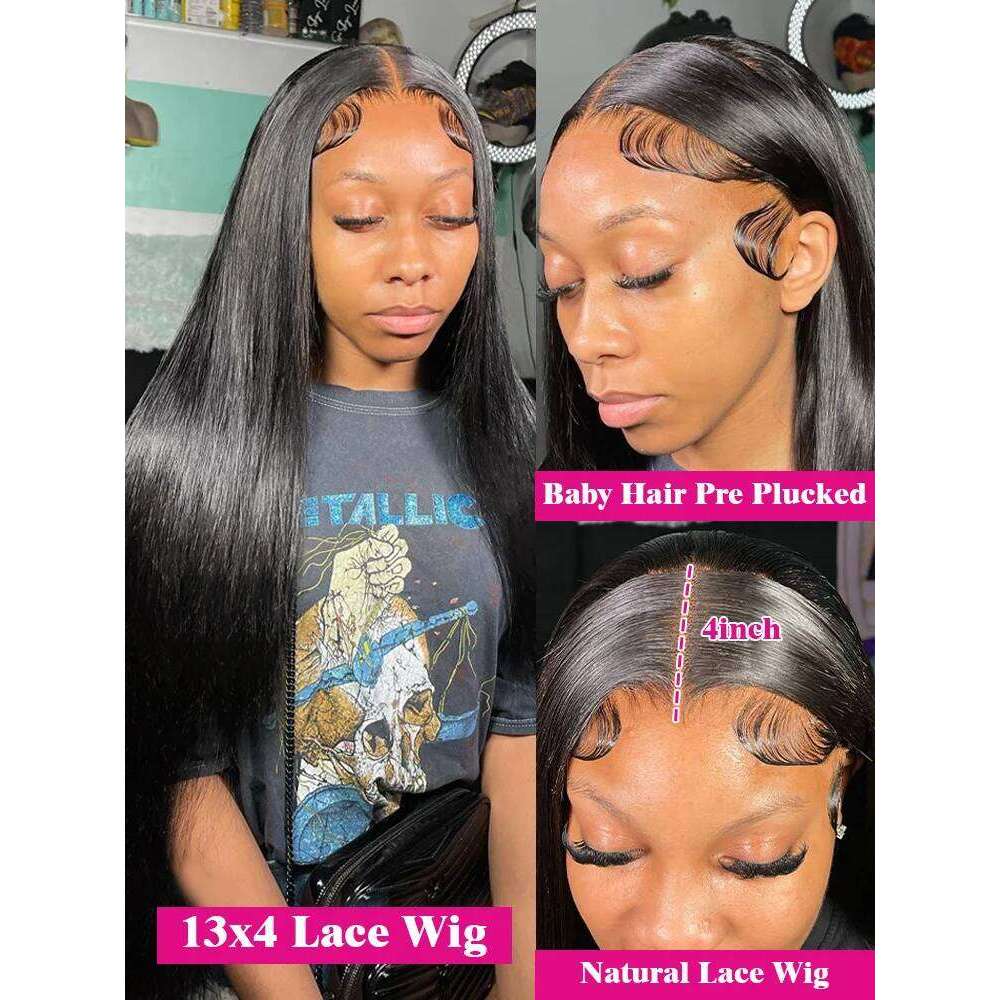 30 40 Inch 13X6 Frontal Straight 13X4 HD Front 250% Lace Wigs Full Human Hair Sale