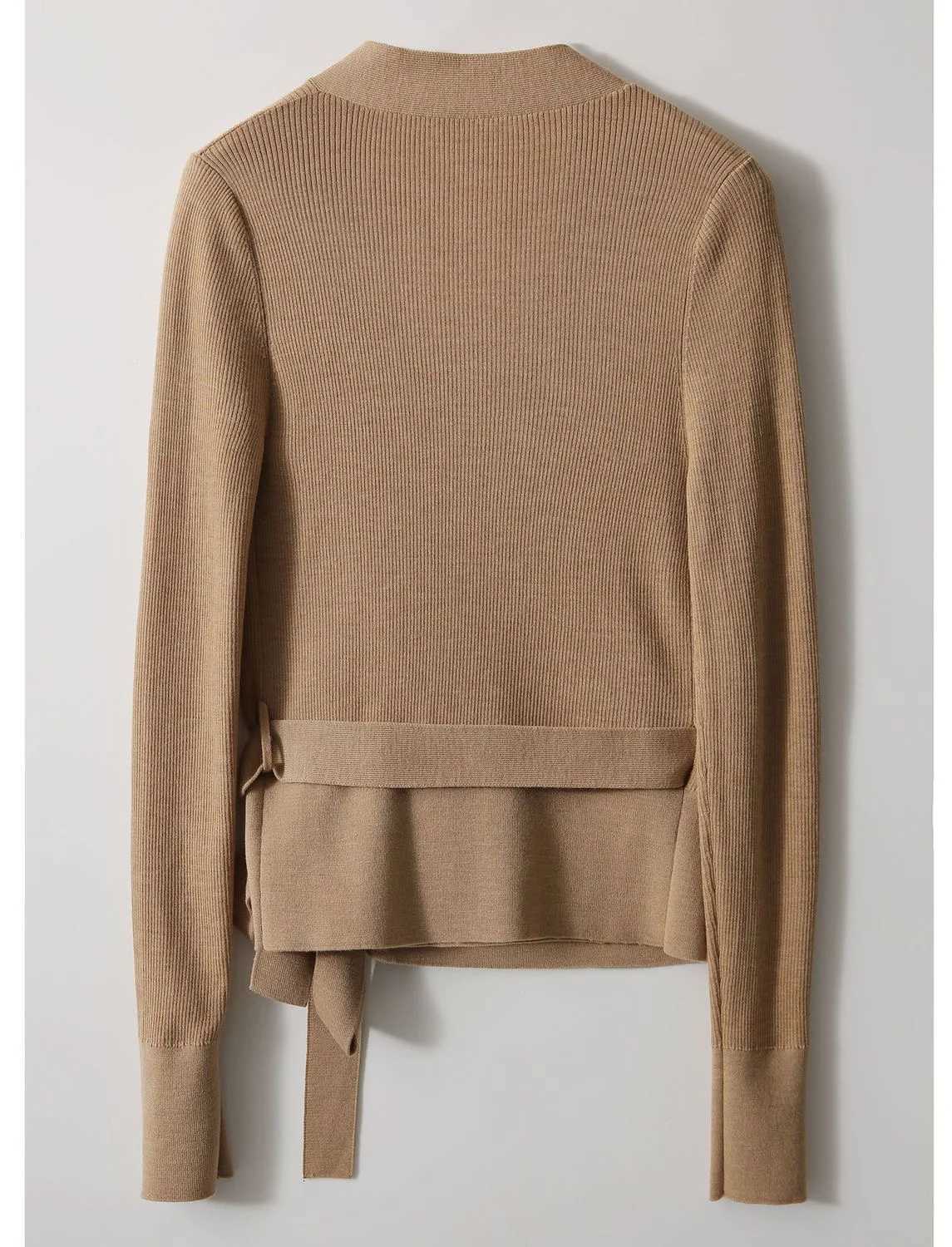 Long Sve V Neck Wrap Sweaters Women Fashion Bow Tie Waist Short Sweaters Lady V Neck Wrap Knitted Tops Sweaters XJ250819