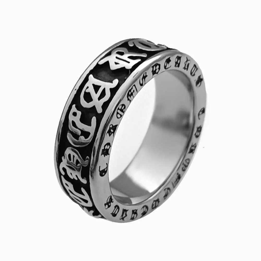 Waterproof Chain Ring for Men Boys Punk Stainless Steel Chain Ring Vintage Chunky Ring Trendy Hip Hop Dainty Jewelry Gifts W250819