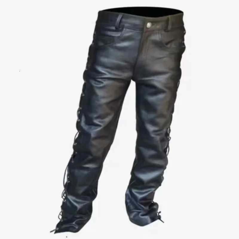 New Adult Mens Gothic Medieval Pants Retro Renaissance Viking Clothing Leather Pants Plus Size W250819
