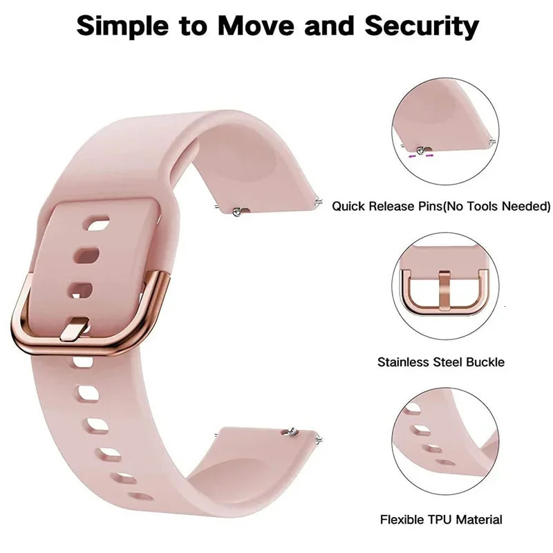 20mm/22mm Silicone band For Amazfit GTS/2/2e/3/4 GTS2 Mini/GTR 4/3/Pro/47mm/GTR2/2e/stratos/3 Bracelet Bip/U/S/lite Watch strap 250818