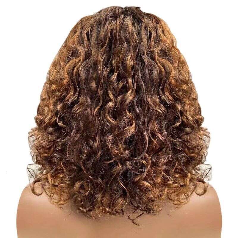 Synthetic Wig New Women's Fashionable Explosion Small Short Curly Hair Multi Color Wig Head Cover