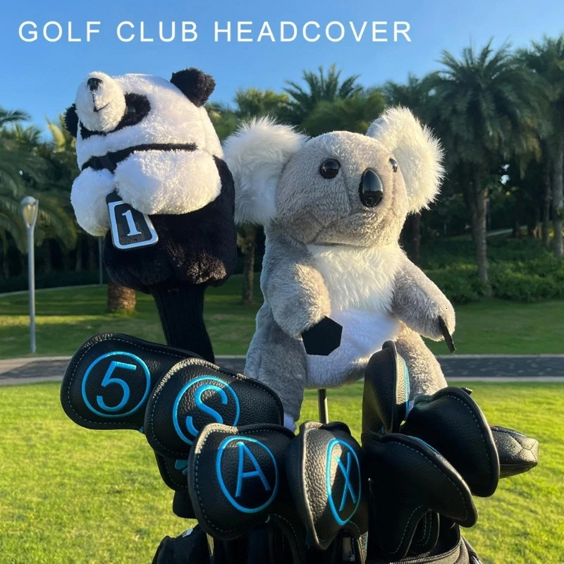 Cartoon Animal Golfing Club Head Cover Plush Golfing Driver Headcover Golfing Head Cover Golfing Club Accessories 250819