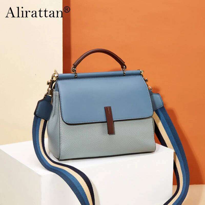 Alirattan 2025 New Summer Crossbody Fashion Shoulder Bag Women's Handbag Genuine Leather