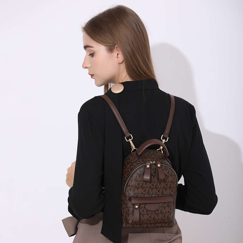 2025 free shipping women's designer women's bag white brown atmospheric simple backpack MKF new women's bag gift suitable for daily sho