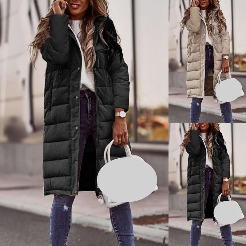 Clothing New Mid Length Casual Hooded Cotton Women's Jacket