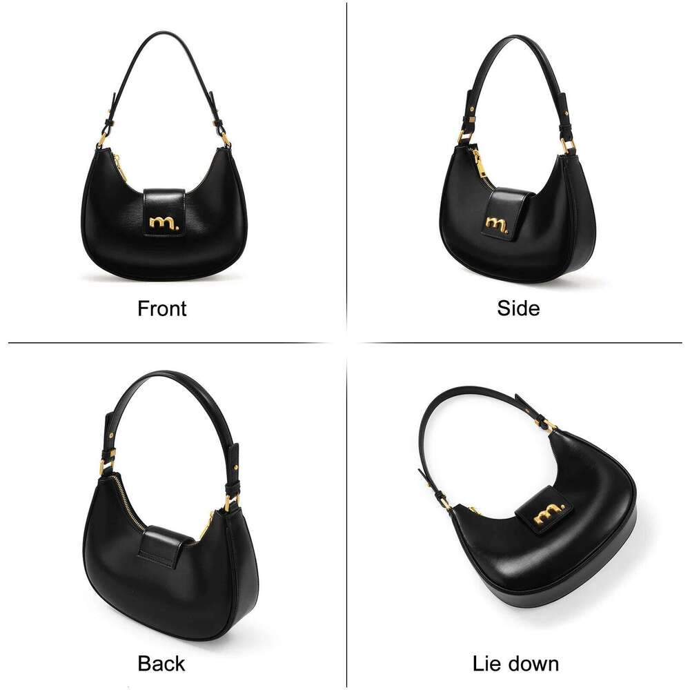 Hot Selling Crescent Fashion High-End Genuine Leather Textured Small Handheld Shoulder Bag Halloween Original Designer-Inspired Handbag Designer Bags