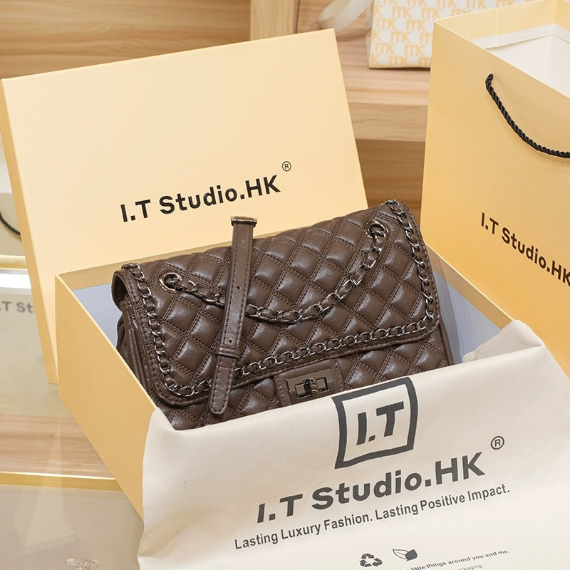 LORDLY KNACK designer bag luxury genuine leather casual flap bag versatile high-quality fashion chain handbag for woman