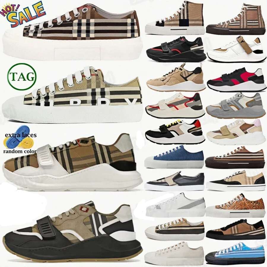 designer sneakers Vintage Ramsey Check shoes trainers Regis Cotton Suede Leather sneaker mens Archive Beige Birch Brown Soft Blue Chalkf High quality top77