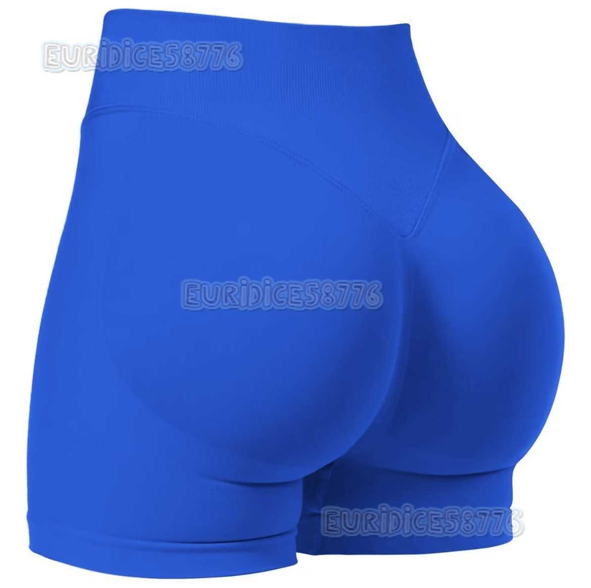 Seamless Three-quarter Sports Fitness Shorts for Women Three-section Waist Hip-lifting Tight-fitting Peach Butt Tummy Control Yoga Shorts for Summer H
