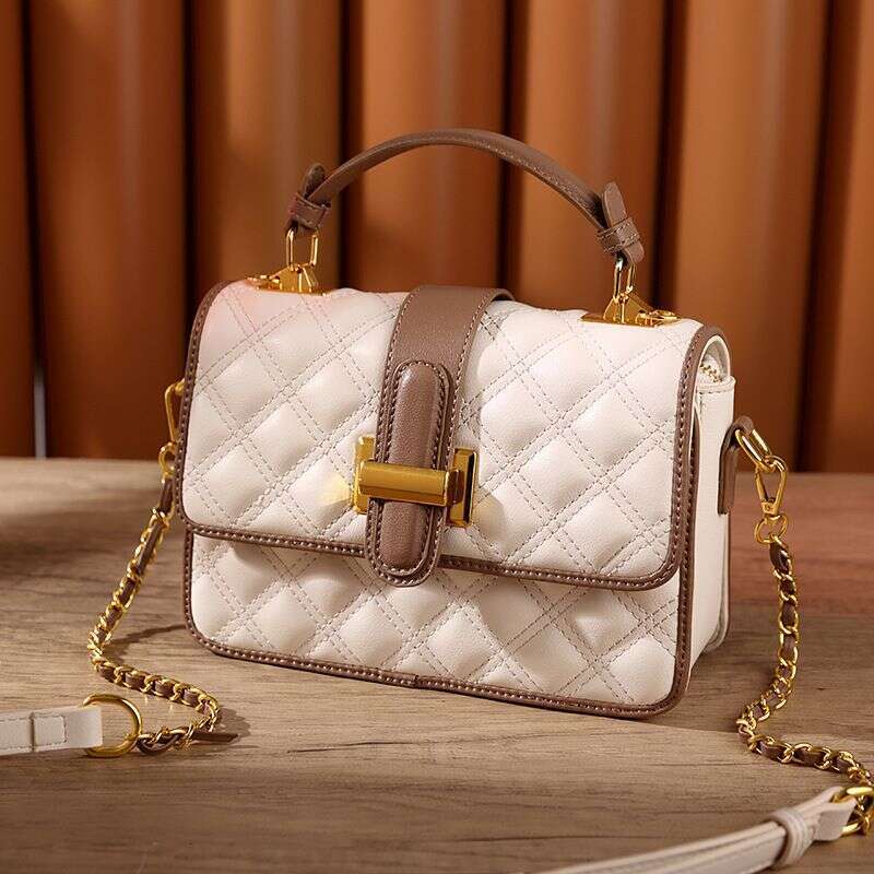 Versatile Womens Fashionable High-Leather Content Chain Crossbody for Daily Use