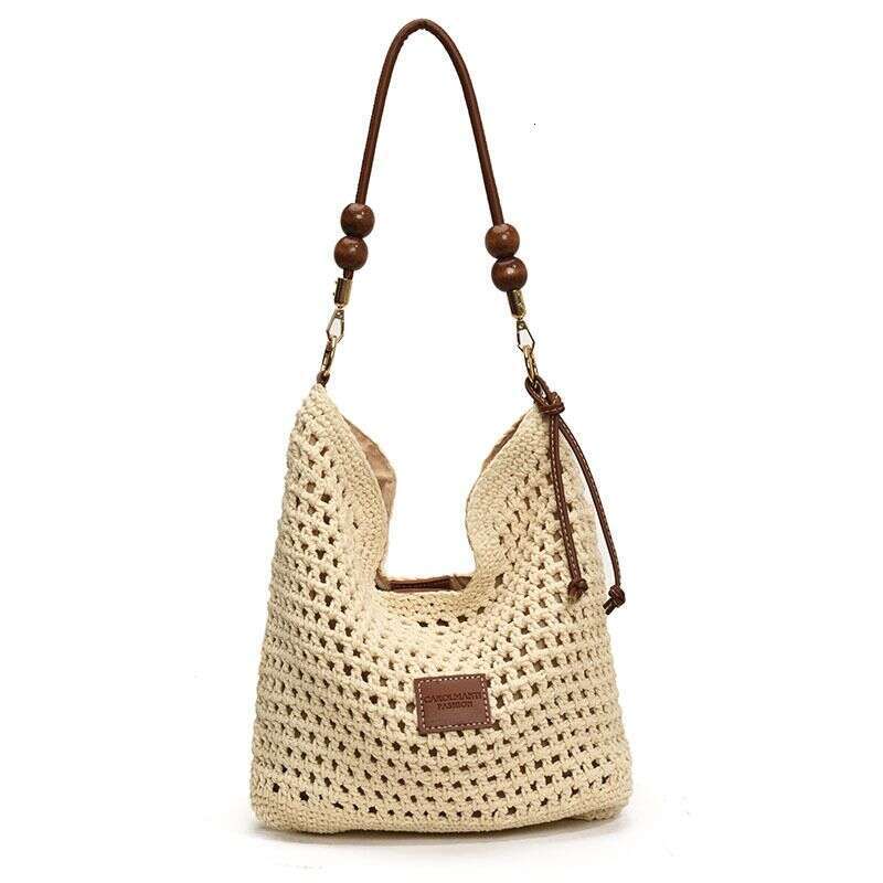 Woven Beach Fashion Large Capacity Tote 2024 New Trend INS Shoulder Elegant Casual Women's Bag