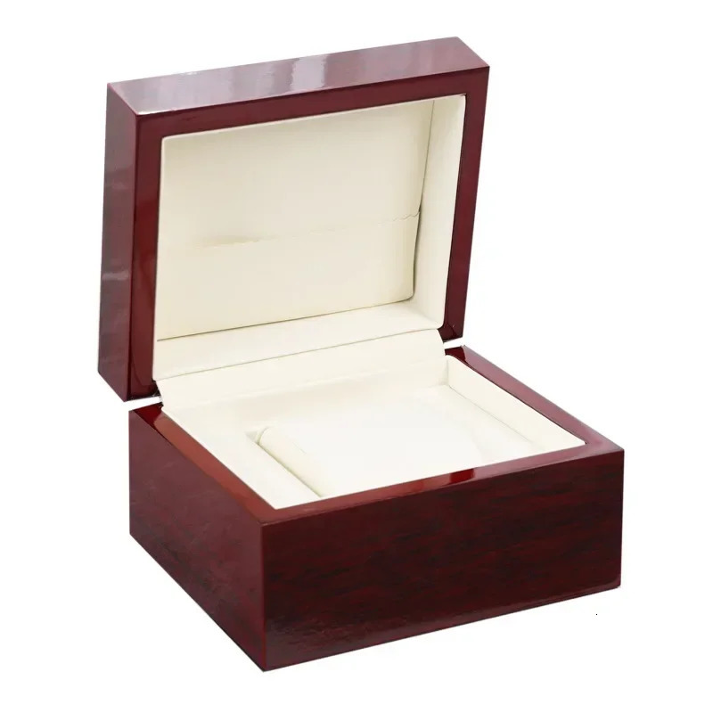 Portable Mini Single Slot Watch Box Red Wooden Storage Case Jewelry Gift Box for Watches Rings 250819