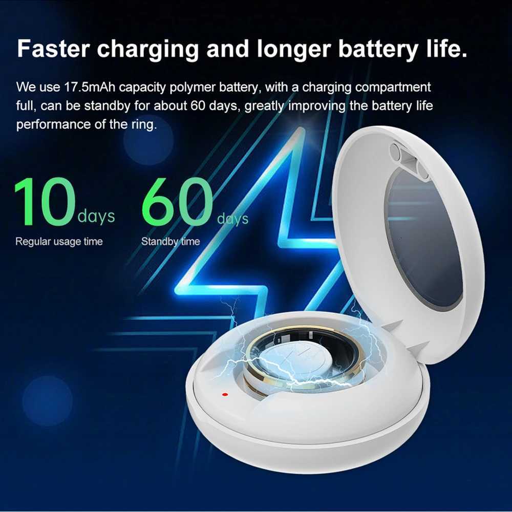 2024 New R02 Smart Ring Military Grade Health Heart Rate Monitor IP68 and 3ATM Waterproof Multi-Sport Smart Ring for Android IOS W250819