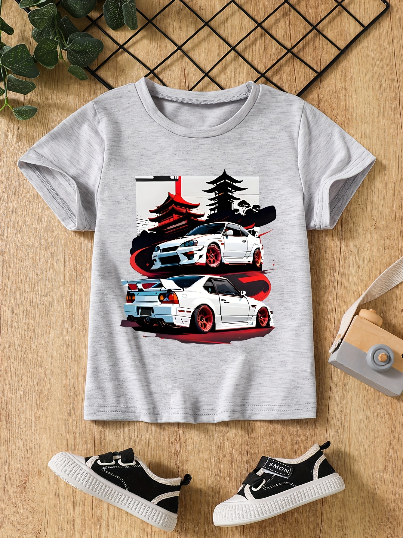T-shirts Trendy Boys Collection: Trio Pack Kids Tees With Racing Theme & Fast Drying Technology