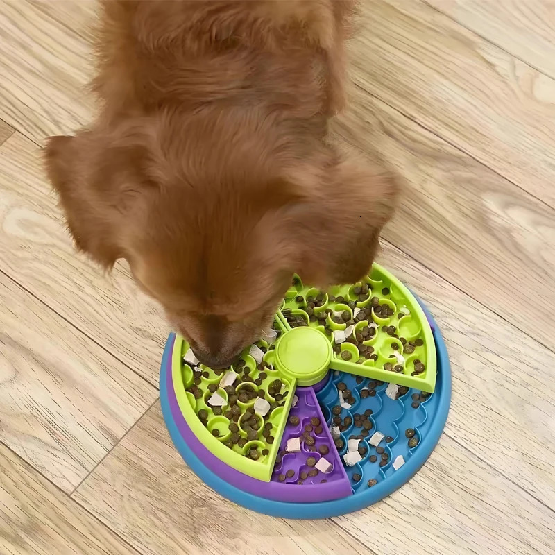 Dog Puzzle Slow Feeder Interactive Enrichment Dog Toys Layers Detachable Slow Eating Dog Bowl Anti-anxiety Dog Feeder Bowl 250813