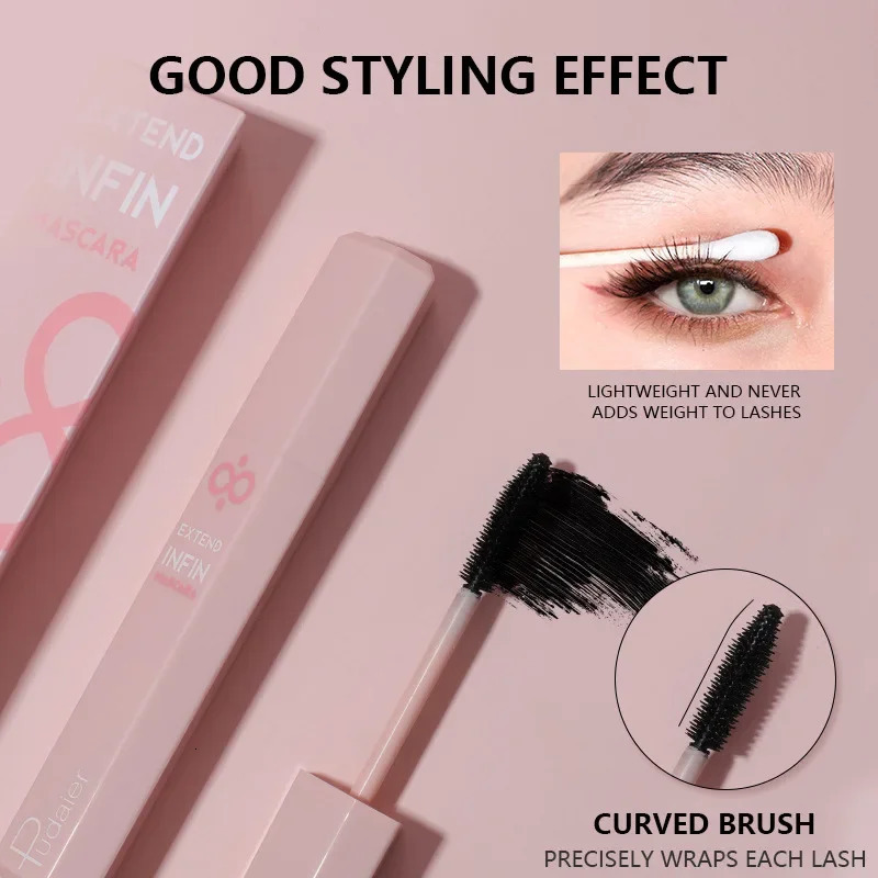 Pudaier Full Fling 24-Hour Waterproof Black Mascara Defining Make Up Non-smudge Eyelash Primer Lashes Long Thick Curly Makeup 250818