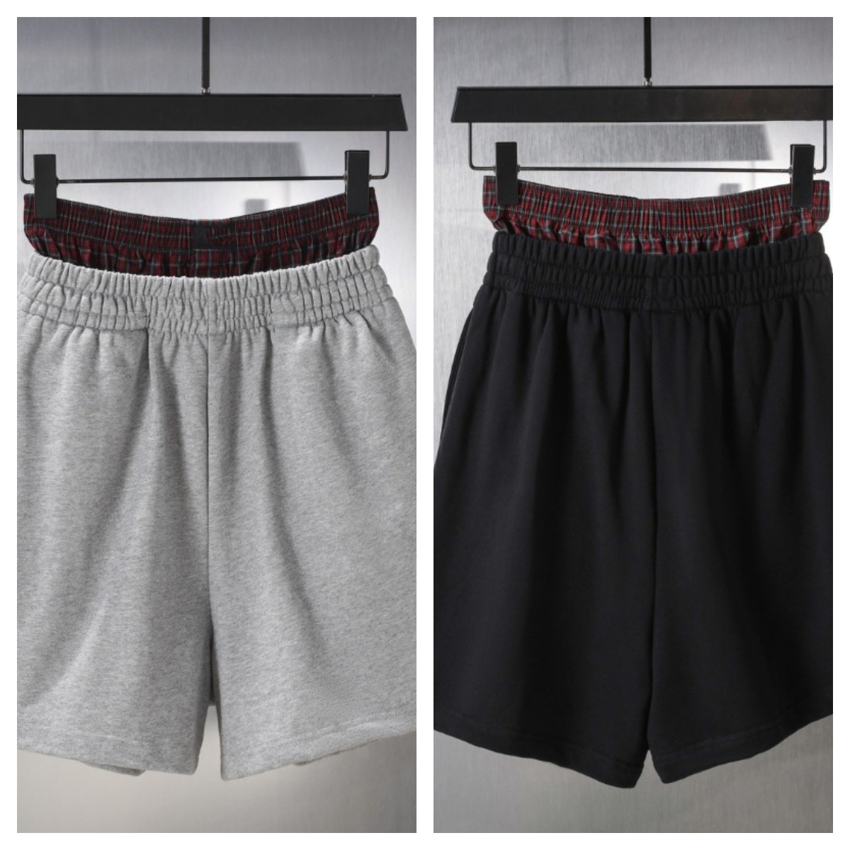 Double Layer Waistband shorts Solid Color short pants Harajuku Y2k Clothes for Men and women loose couple shorts 00