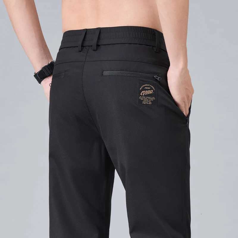Fashion New in Mens Casual Pants Straight Slim Thin Korean Breathable Comfortable Brand Mens Clothing Summer Trousers W250819