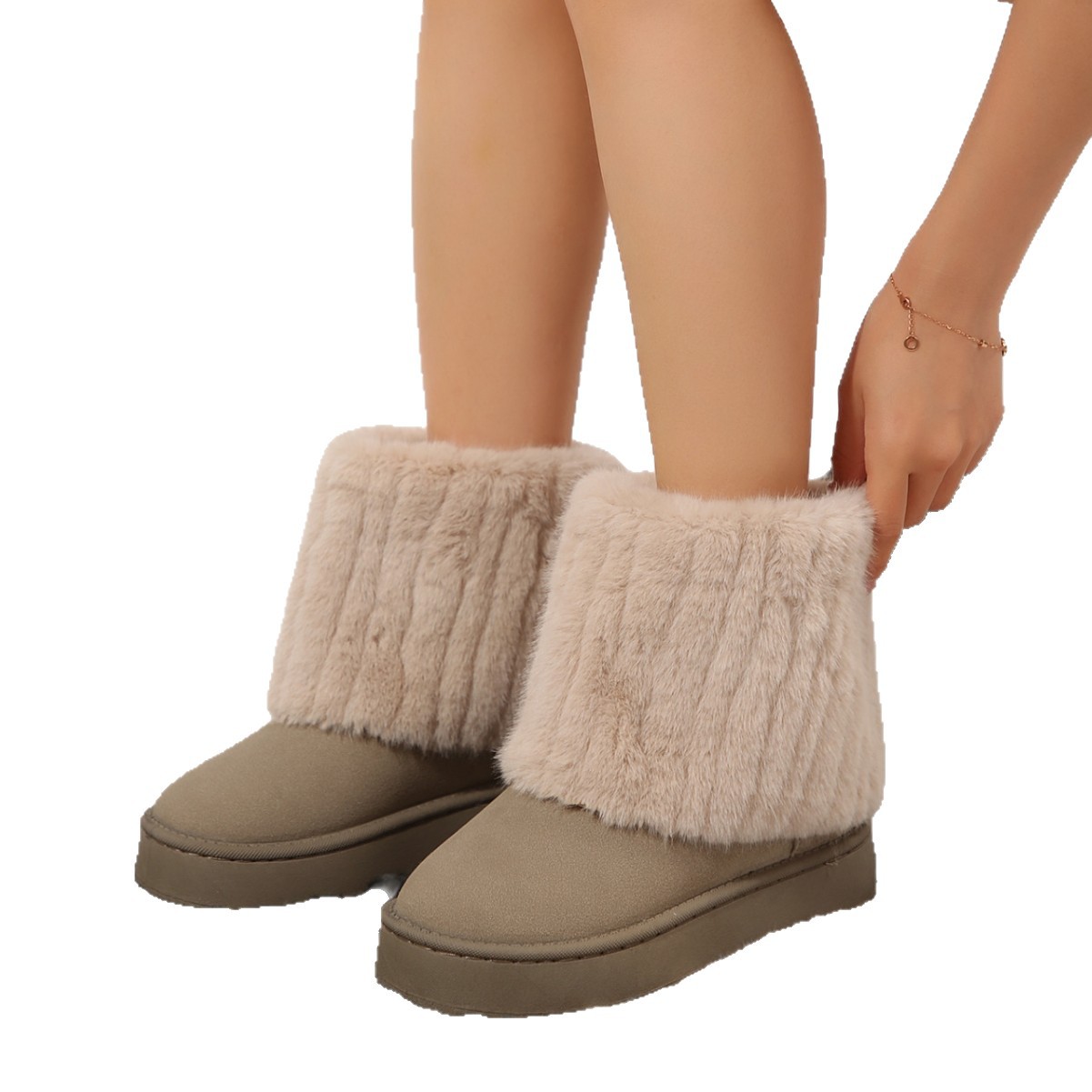 hot Free delivery designer woman cotton boots Snow boots with short tube thick sole and plush comfortable cotton boots