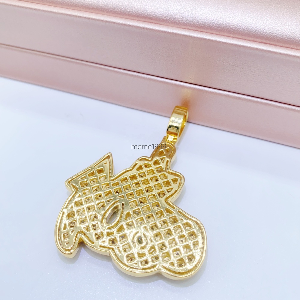 Custom Iced Out Pendant Moissanite Diamond 925 Silver VVS Moissanite Pendant Hip Hop Jewelry Men Necklace