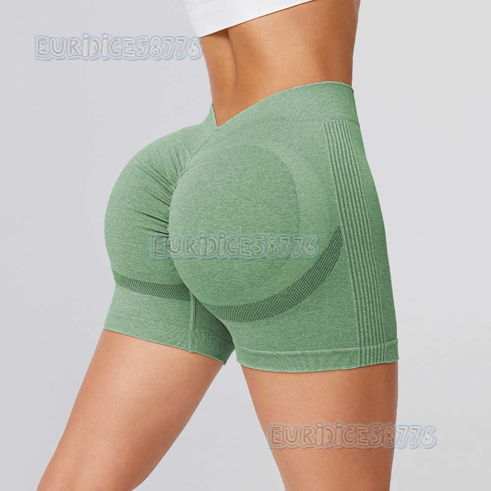 New V-waist Peach Hip Shorts Seamless Yoga Pants Fitness Pants Running Sports Shorts for Women H250819