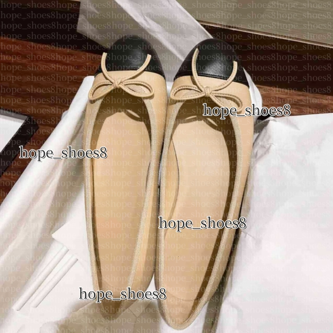 designer shoes Paris designer Black Ballet Flats Shoes Women Quilted Genuine Leather Slip on Ballerina Luxury Round Toe Ladies Dress Shoes Slingbacks pumps 35-42