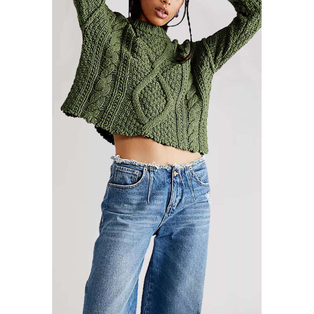 Autumn And Winter New Women's Twist Knot Loose Pullover Sweater B5