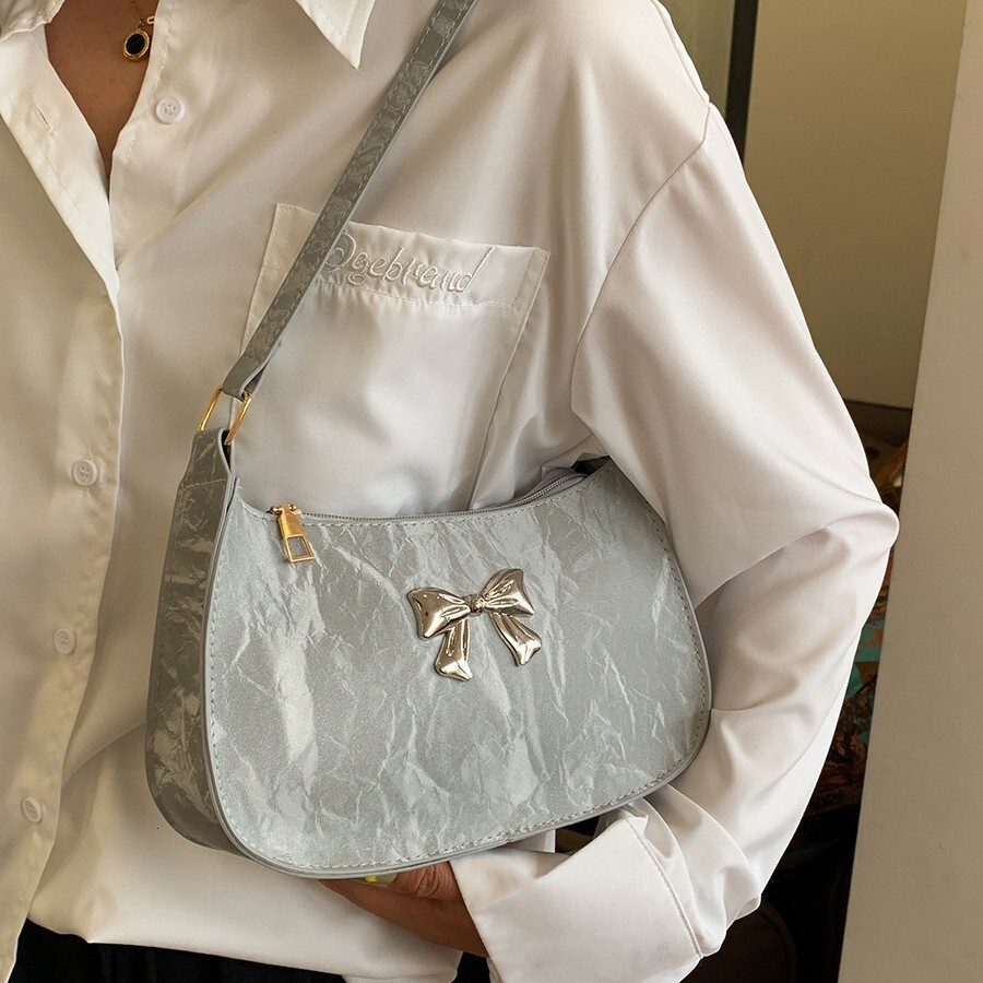 2025 Autumn Bow Women's Handbag Trend Korean style Underarm Cross Shoulder Chain Shoulder Bag Women's Cross Shoulder Bag Designer Bag Women&