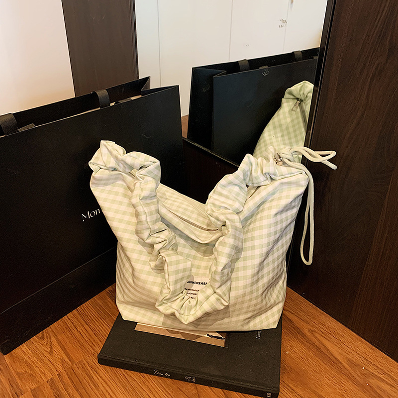 2025 Autumn Cloud Bag Women's Shoulder Bag New Canvas Bag Large Capacity Jingyun Leisure Dumpling Bag Crossbody Bag Women's Crossbody Bag De