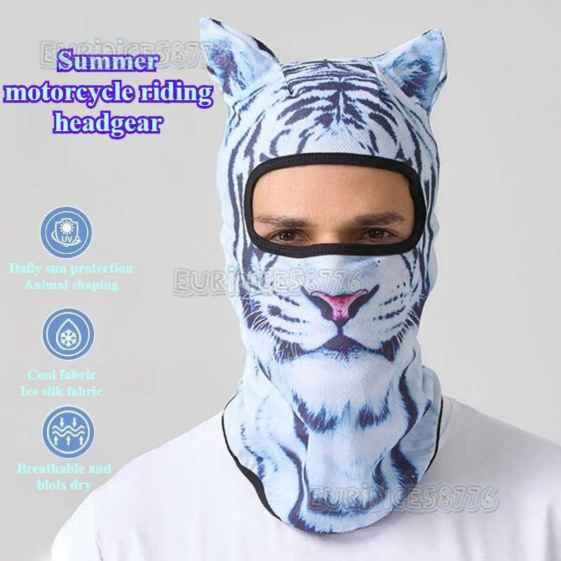 Suitable for Outdoor Sports Cycling Fishing Halloween Thin and Breathable Ice Silk Quick-drying Head Cover Unisex Sunscreen Mask H250819