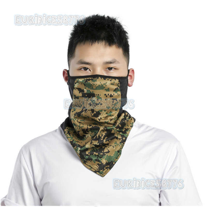 Summer Ice Silk Scarf Riding Mask Neck Cover Mens and Womens Towel Bicycle Triangle Towel Outdoor Sports H250819