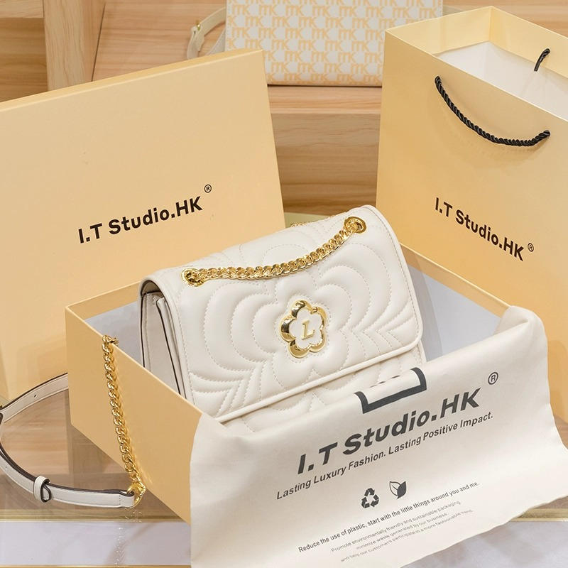 LORDLY KNACK designer bag light luxury genuine leather casual floral flap bag versatile high-quality fashion handbag for woman