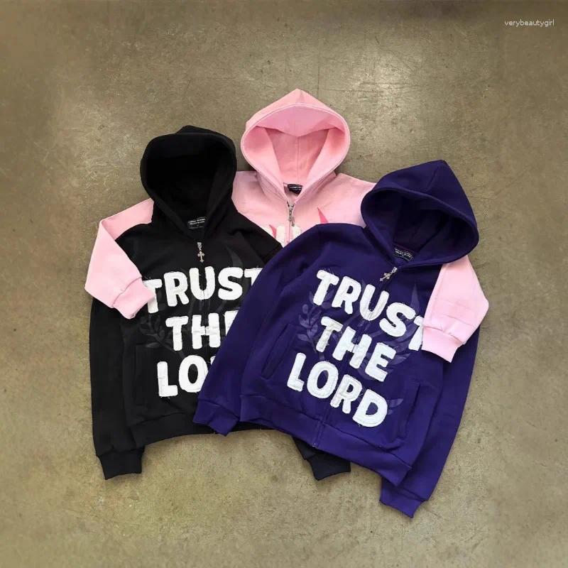 Women's Hoodies Y2K 2025 American Fashion Casual Outdoor Sports Style Top Jacket Loose Letter Splicing Long Sleeved Hooded Sweatshirt