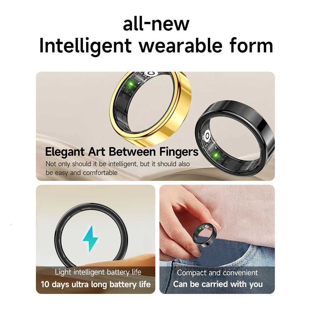 9 Smart Ring Health Tracker Bluetooth-Compatible 5.1 Fitness Ring with Gesture Control Fitness Sleep Monitor for Women Men W250819