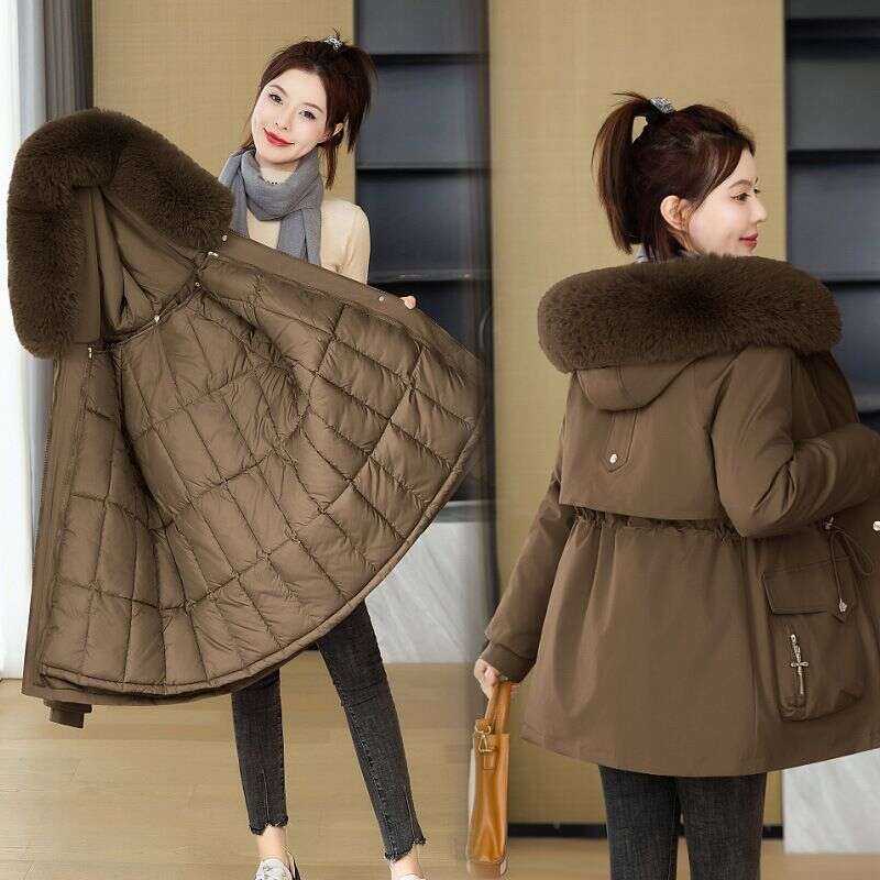 Women's Clothing new off season with detachable liner cotton padded jacket thick winter coat