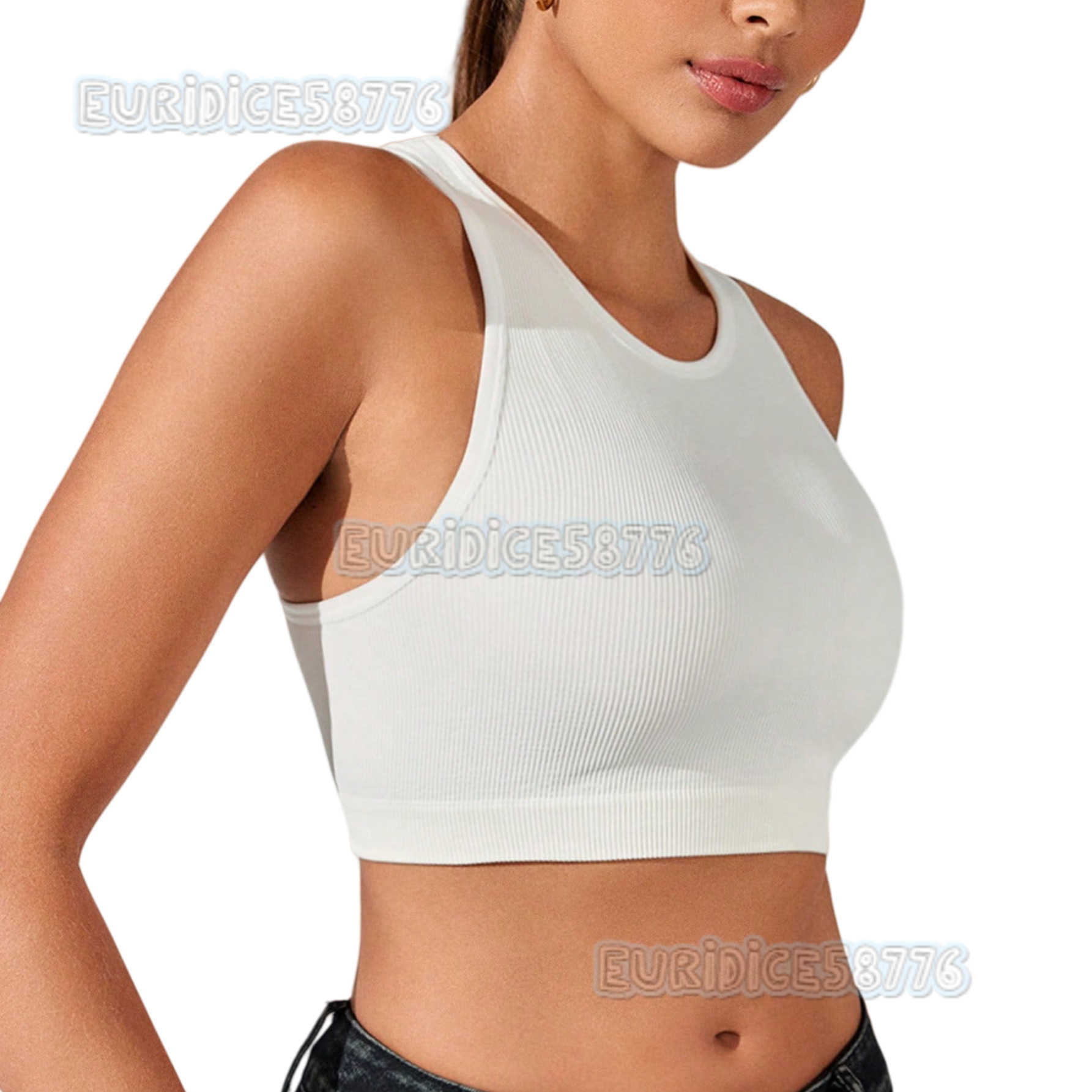 Yoga Wear Running Yoga Vest Elastic Quick-drying Sweat-absorbent Cover Up Without Chest Pad Fitness Top Women H250819