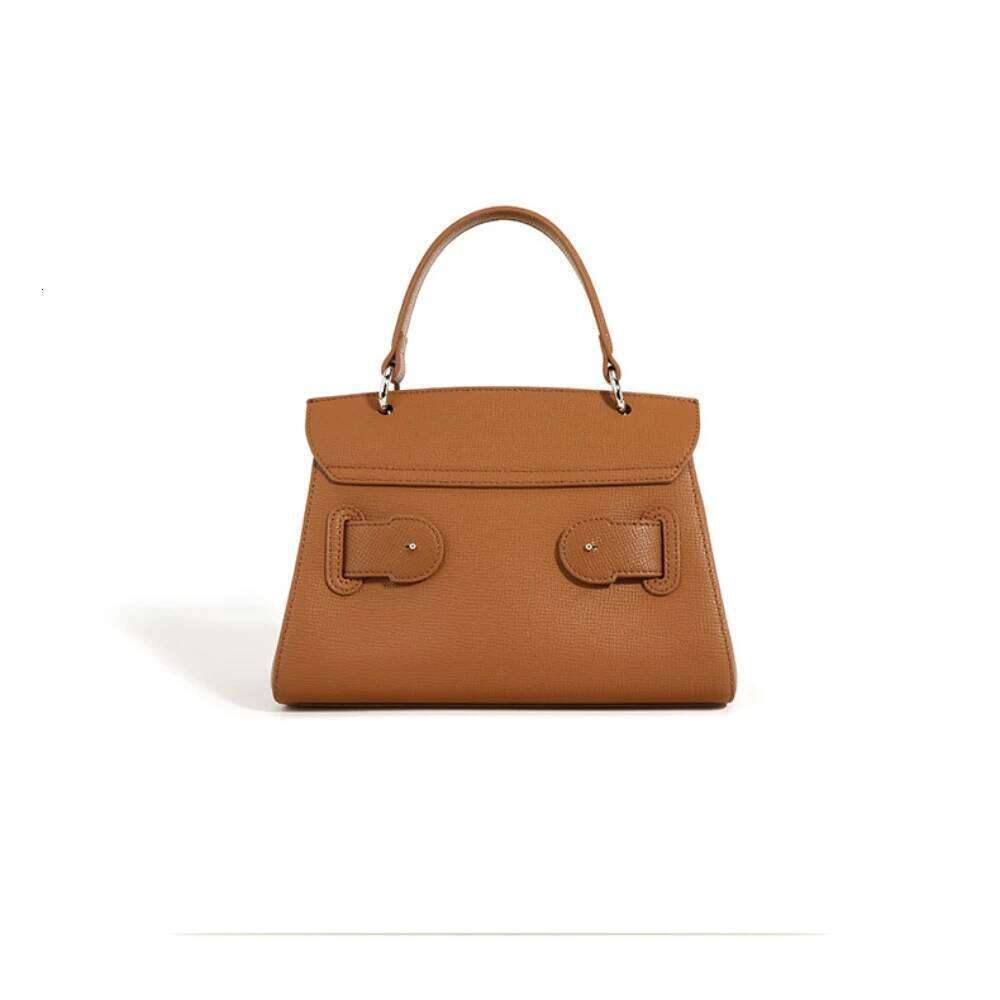 New Keep Shape Hard Cow Leather Women S Handbag Beige All Match Business Office Commuter Ladies Shoulder Bag Camel