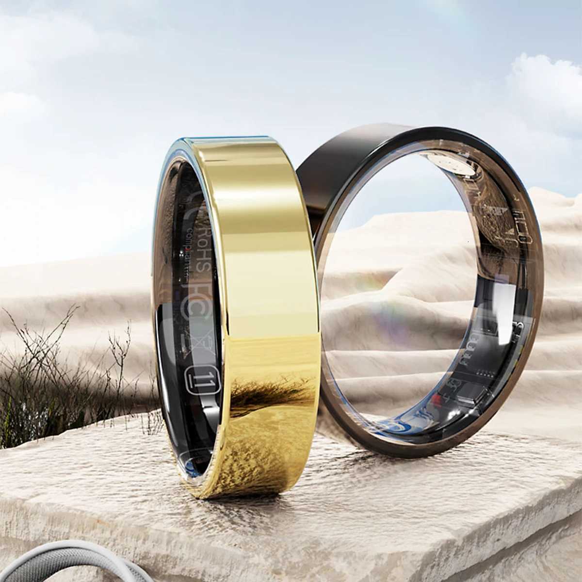 2025 Smart Ring for Men and Women Sleep Heart Rate Oxygen Monitor 5ATM Waterproof Bluetooth TK5 Sports Rings for Men Holiday Gift W250819