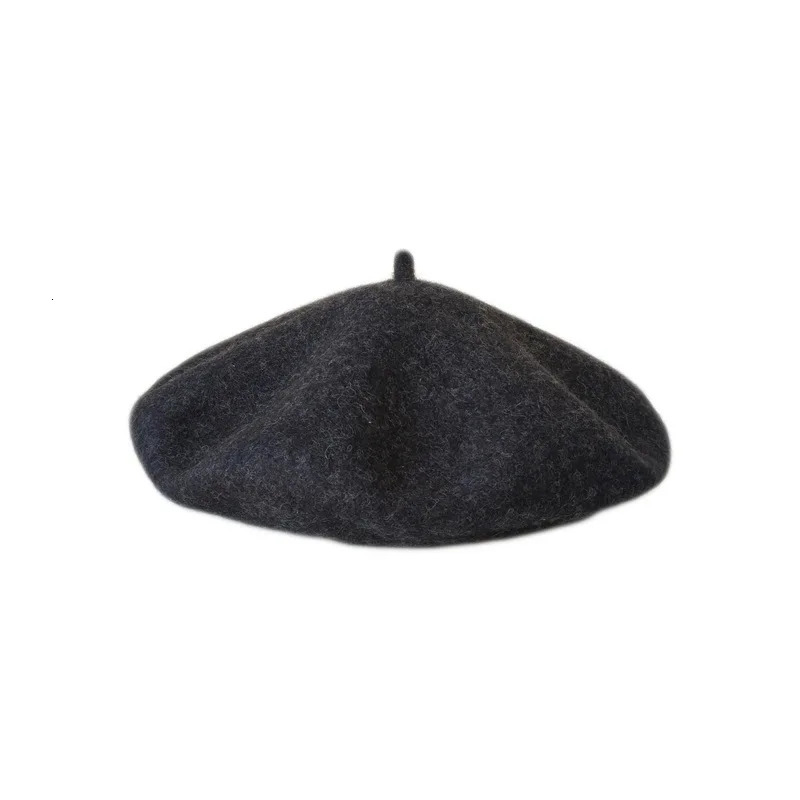 Beret with large head circumference small girl hat female autumn and winter versatile British retro artist hat 250819
