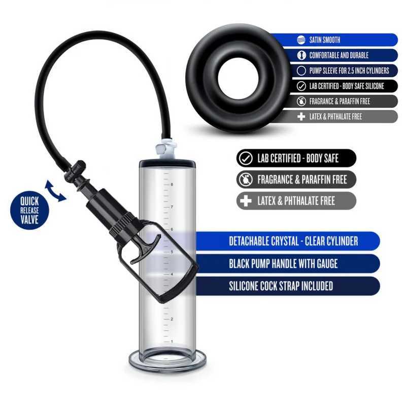 Vacuum Suction Penis Pump High-End Acrylic Sexy Pressing Cylinder Mens Endurance Trainer TensionerXJ250819