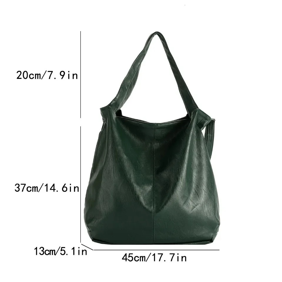 VONMONAN Fashion Big PU Leather Tote Bag for Women Trendy Female Simple Large High Capacity Retro Shoulder Side Bag Handbags 250818