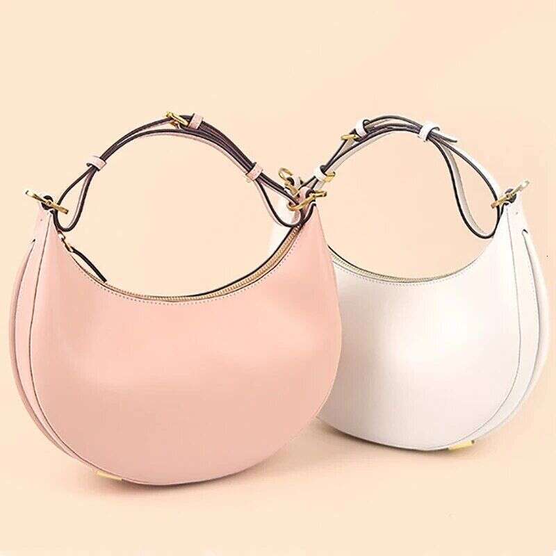 Summer Design Shoulder Bag Half Moon Letter Armpit Tote New Top Quality Brand Genuine Leather Clutch Handbags