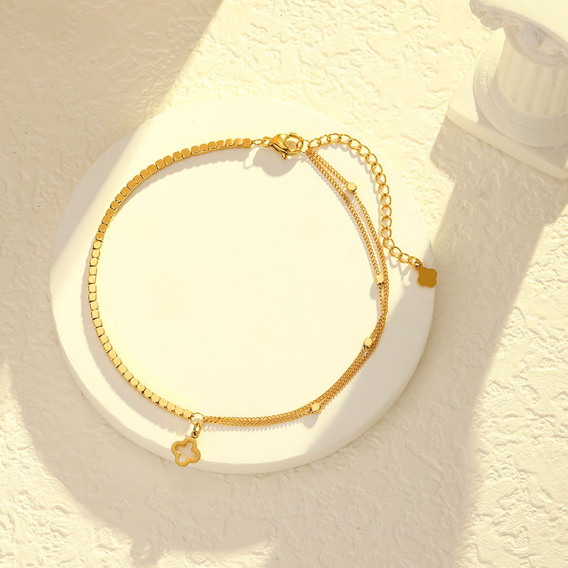 jewelry designer anklet Exquisitely Crafted Titanium Steel Ankle Chain with Unique Clove Design A Seasonal Must-Have Jewelry Accoutrement