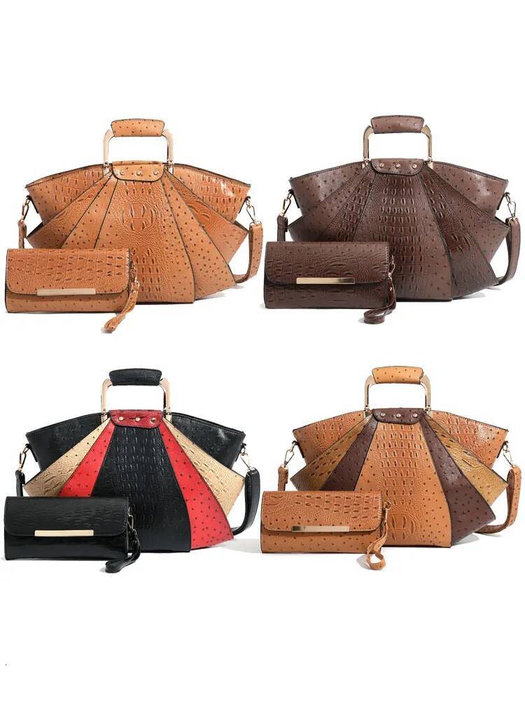 Bag Woman Capacity Leather Purse Fashion Designer Metal Top Handle Handbags Crossbody Large Tote Bags For Women