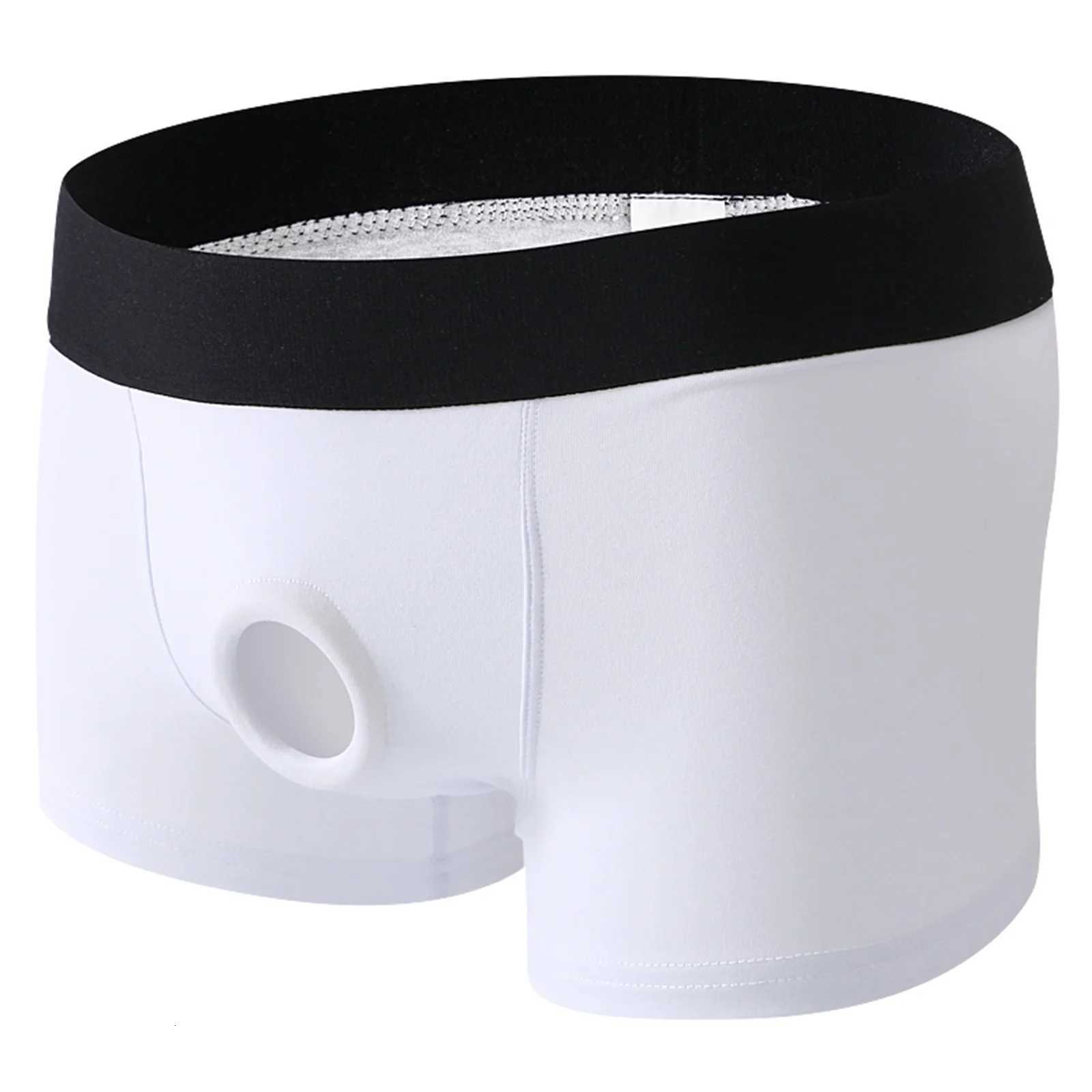 CLEVER-MENMODE Men Underpants Penis Open Pouch Hole Boxer Shorts Cockring Panties Cotton Underwear Boxershorts for Men W250819