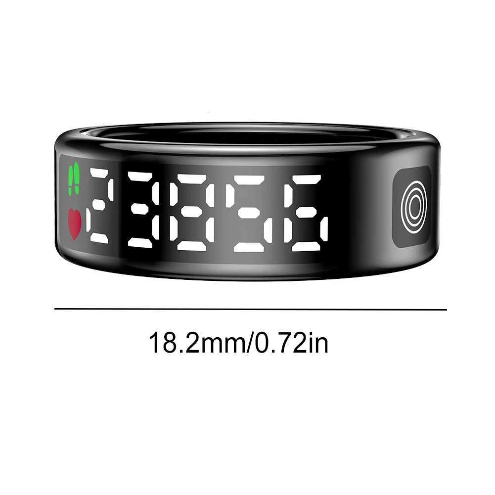 18mah RS08 Smart Ring Health Fitness Rings 5ATM Waterproof Bluetooth 5.1 Heart Rate Sleep Monitoring for Android/IOS for Men W250819