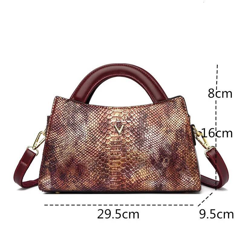Womens 2023 Designer Crocodile Pattern Shoulder PU Leather Brand Woman Crossbody Casual Handbag Bright Colour Bag
